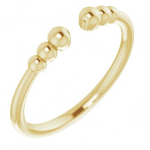 14K Yellow Beaded Ring - 51676102P