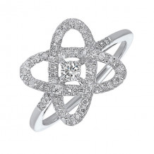 Gems One Silver Diamond (1/4Ctw) Ring - RG10834-SSF