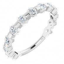 14K White 1/2 CTW Diamond Anniversary Band - 123208605P