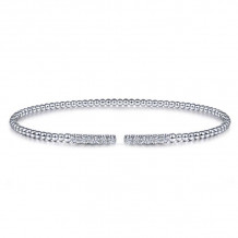 Gabriel & Co. 14k White Gold Bujukan Diamond Bangle Bracelet - BG4218-65W45JJ