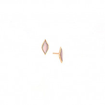 Kabana 14k Rose Gold Mother of Pearl Inlay Earring