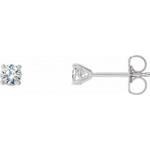 14K White 1/5 CTW Diamond 4-Prong Cocktail-Style Earrings - 297626032P