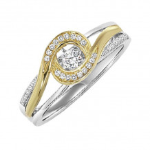Gems One 14KT White Gold & Diamond Rhythm Of Love Fashion Ring  - 1/5 ctw - ROL1236-4WC