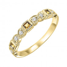 Gems One 10Kt Yellow Gold Diamond (1/10Ctw) & Citrine (1/6 Ctw) Ring - FR1210-1YD