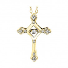 Gems One 14KT Yellow Gold & Diamond Rhythm Of Love Neckwear Pendant  - 1/10 ctw - ROL1223-4YC