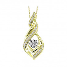 Gems One 10KT Yellow Gold & Diamond Rhythm Of Love Neckwear Pendant  - 1/6 ctw - ROL1203-1YC
