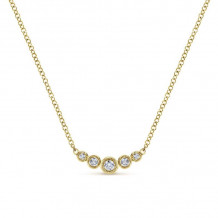 Gabriel & Co. 14k Yellow Gold Lusso Diamond Bar Necklace - NK5424Y45JJ
