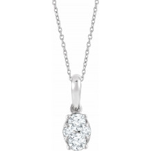 14K White 1/3 CTW Diamond 16-18 Necklace - 65266060000P
