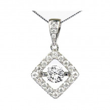 Gems One 14KT White Gold & Diamond Rhythm Of Love Neckwear Pendant  - 1-1/4 ctw - ROL1157-4WC