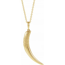 14K Yellow 26.2x13.4 mm Tusk 16-18 Necklace - 86921601P