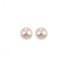Gems One 14Kt White Gold Pearl (1 Ctw) Earring - PS5.00AAA-4W