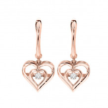 Gems One Silver (SLV 995) Diamond Rhythm Of Love Fashion Earrings  - 1/10 ctw - ROL2045-SSPD