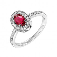 Gems One 14Kt White Gold Diamond (1/5Ctw) & Ruby (5/8 Ctw) Ring - RPT710R-4WCR