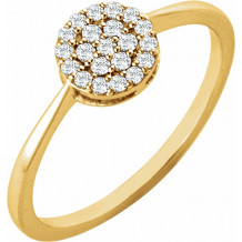 14K Yellow 1/5 CTW Diamond Cluster Ring - 65180560000P