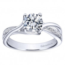 Gabriel & Co. 14k White Gold Contemporary Bypass Engagement Ring - ER6360W44JJ