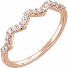 14K Rose 1/5 CTW Diamond Stackable Ring - 123052602P