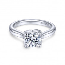 Gabriel & Co. 14k White Gold Contemporary Straight Engagement Ring - ER13847R4W44JJ