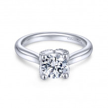 Gabriel & Co. 14k White Gold Contemporary Straight Engagement Ring - ER13847R4W44JJ