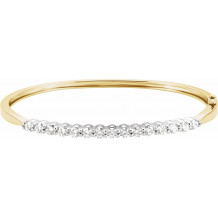 14K Yellow/White 2 1/8 CTW Diamond Bangle 7 Bracelet - 61396259462P