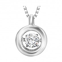 Gems One 14KT White Gold & Diamond Rhythm Of Love Neckwear Pendant  - 1/5 ctw - ROL1048-4WC
