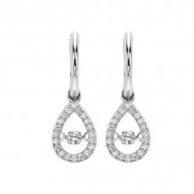 Gems One 14KT White Gold & Diamond Rhythm Of Love Fashion Earrings  - 1/5 ctw - ROL1024-4WC