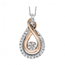 Gems One Mix Metal P-Gold Silver Diamond (1/6Ctw) Pendant - PD10180-SGPSC