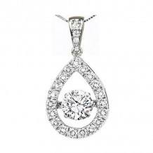 Gems One 14KT White Gold & Diamond Rhythm Of Love Neckwear Pendant   - 1 ctw - ROL1145-4WC