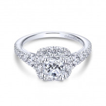 Gabriel & Co. 14k White Gold Contemporary Halo Engagement Ring - ER13882C4W44JJ