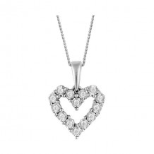 Gems One Silver Diamond (1/10 Ctw) Pendant - PD10596-SSD