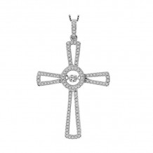 Gems One Silver (SLV 995) Diamond Rhythm Of Love Neckwear Pendant  - 1/5 ctw - ROL1089-SSWD