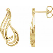 14K Yellow Freeform Earrings - 803936001P