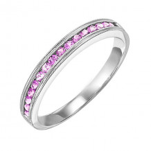 Gems One 10Kt White Gold Pink Sapphire (1/3 Ctw) Ring - FR1031-1W