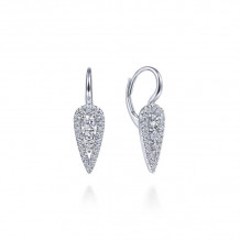 Gabriel & Co. 14k White Gold Lusso Diamond Drop Earrings - EG13645W45JJ