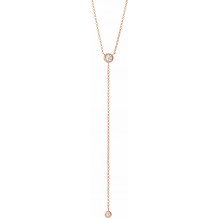 14K Rose 1/5 CTW Diamond Y 15-17 Necklace - 65346560002P