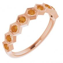 14K Rose Citrine Stackable Ring - 71876682P