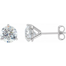 14K White 1 1/2 CTW Diamond Stud Earrings - 6623360120P