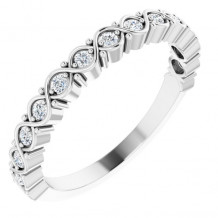 14K White 1/6 TW Diamond Anniversary Band - 123659604P