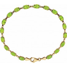 14K Yellow Peridot 7.25 Bracelet - 65153960001P