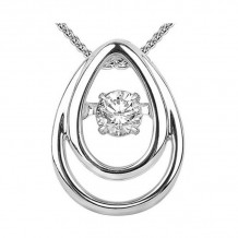 Gems One 14KT White Gold & Diamond Rhythm Of Love Neckwear Pendant  - 1/8 ctw - ROL1050-4WC
