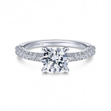 Gabriel & Co. 14k White Gold Classic Straight Engagement Ring - ER14682R4W44JJ