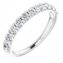 14K White 1/2 CTW Diamond Anniversary Band - 123041604P