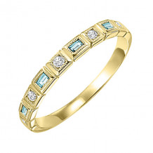 Gems One 10Kt Yellow Gold Diamond (1/10Ctw) & Blue Topaz (1/6 Ctw) Ring - FR1200-1YD