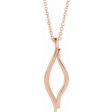 14K Rose Freeform 16-18 Necklace - 86741602P