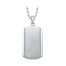 Gems One Steel Diamond Pendant - PD10061-STL