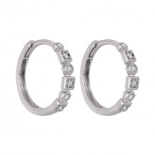 Gems One 14Kt White Gold Diamond (1/8Ctw) Earring - FE2084-4WD