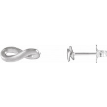 14K White Infinity-Inspired Earrings - 86700600P