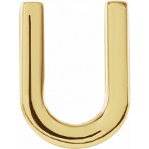 14K Yellow Single Initial U Earring - 86800222P