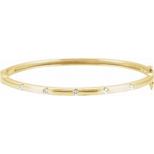 14K Yellow 1/4 CTW Diamond Bangle Bracelet - 65101101P