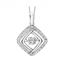 Gems One 10KT White Gold & Diamond Rhythm Of Love Neckwear Pendant  - 1/3 ctw - ROL1059-1WSSSC