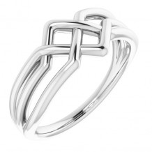 14K White Geometric Ring - 52006101P